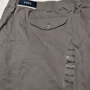 7XL - Harbor Bay - Big and Tall khakis NWT
